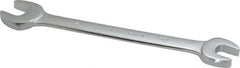 Proto - 9/16" x 5/8" Standard Open End Wrench - 7-5/8" OAL, Double End, Satin Finish, 15° Head Angle - Top Tool & Supply