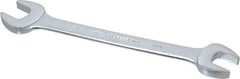 Proto - 11/16" x 3/4" Standard Open End Wrench - 8-7/8" OAL, Double End, Satin Finish, 15° Head Angle - Top Tool & Supply