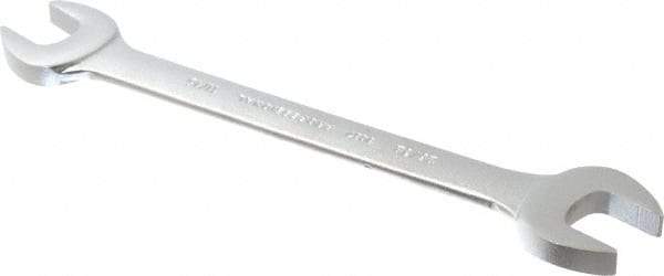 Proto - 11/16" x 25/32" Standard Open End Wrench - 8-7/8" OAL, Double End, Satin Finish, 15° Head Angle - Top Tool & Supply