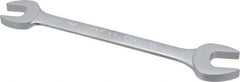 Proto - 3/4" x 7/8" Standard Open End Wrench - 9-1/2" OAL, Double End, Satin Finish, 15° Head Angle - Top Tool & Supply