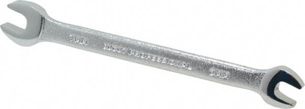 Proto - 6mm x 7mm Standard Open End Wrench - 4-1/2" OAL, Double End, Satin Finish, 15° Head Angle - Top Tool & Supply