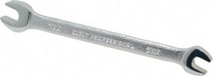 Proto - 6mm x 7mm Standard Open End Wrench - 4-1/2" OAL, Double End, Satin Finish, 15° Head Angle - Top Tool & Supply