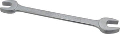 Proto - 16mm x 17mm Standard Open End Wrench - 8-1/8" OAL, Double End, Satin Finish, 15° Head Angle - Top Tool & Supply