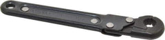 Proto - 3/8", Black Finish, Ratcheting Flare Nut Wrench - 12 Points, 5-7/16" OAL, Steel, Single End Head - Top Tool & Supply