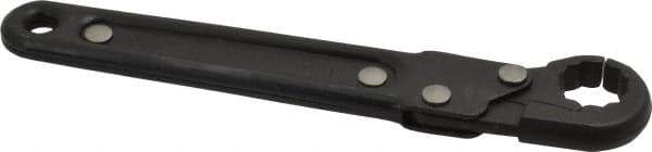 Proto - 1/2", Black Finish, Ratcheting Flare Nut Wrench - 12 Points, 5-7/16" OAL, Steel, Single End Head - Top Tool & Supply