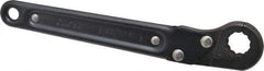 Proto - 9/16", Black Finish, Ratcheting Flare Nut Wrench - 12 Points, 7-1/4" OAL, Steel, Single End Head - Top Tool & Supply