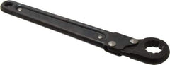 Proto - 13/16", Black Finish, Ratcheting Flare Nut Wrench - 12 Points, 9-3/8" OAL, Steel, Single End Head - Top Tool & Supply