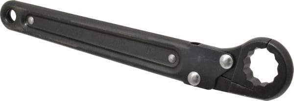 Proto - 7/8", Black Finish, Ratcheting Flare Nut Wrench - 12 Points, 9-3/8" OAL, Steel, Single End Head - Top Tool & Supply