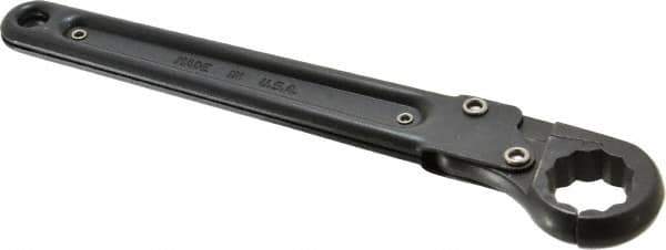 Proto - 15/16", Black Finish, Ratcheting Flare Nut Wrench - 12 Points, 9-3/8" OAL, Steel, Single End Head - Top Tool & Supply