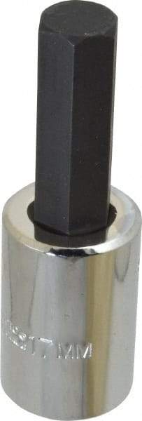 Proto - 1/2" Drive, 17mm Hex Bit Socket - 4" OAL - Top Tool & Supply