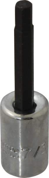 Proto - 3/8" Drive, 7/32" Hex Bit Socket - 2-23/32" OAL, 1-5/8" Bit Length - Top Tool & Supply