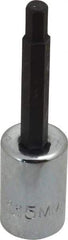 Proto - 3/8" Drive, 5mm Hex Bit Socket - 2-5/8" OAL, 1-5/8" Bit Length - Top Tool & Supply