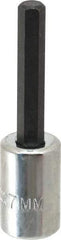 Proto - 3/8" Drive, 7mm Hex Bit Socket - 2-5/8" OAL, 1-5/8" Bit Length - Top Tool & Supply