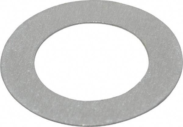 Made in USA - 0.016" Thick, 5/8" Inside x 1" OD, Round Shim - 9/16" Screw, Uncoated Commercial Aluminum - Top Tool & Supply