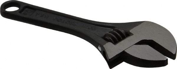 Proto - 1/2" Jaw Capacity, 4" Standard Adjustable Wrench - Steel, Black Finish - Top Tool & Supply