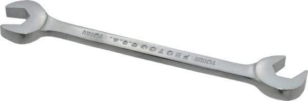 Proto - 10mm Standard Open End Wrench - 4-7/8" OAL, Double End, Chrome Finish, 15° & 60° Head Angle - Top Tool & Supply