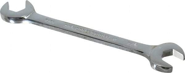 Proto - 7/16" Standard Open End Wrench - 5" OAL, Double End, Chrome Finish, 15° & 60° Head Angle - Top Tool & Supply