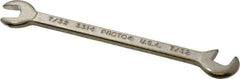 Proto - 7/32" Stubby Open End Wrench - 3" OAL, Double End, Satin Finish, 15° & 75° Head Angle - Top Tool & Supply