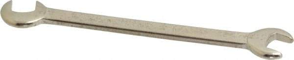 Proto - 1/4" Stubby Open End Wrench - 3" OAL, Double End, Satin Finish, 15° & 75° Head Angle - Top Tool & Supply