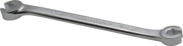 Proto - 7 x 8mm, Chrome Finish, Open End Flare Nut Wrench - 6 Points, 5-11/16" OAL, Steel, Double End Head - Top Tool & Supply