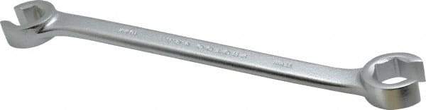 Proto - 15 x 17mm, Chrome Finish, Open End Flare Nut Wrench - 6 Points, 8" OAL, Steel, Double End Head - Top Tool & Supply