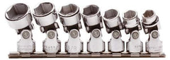 Proto - 7 Piece 3/8" Drive Standard Socket Set - 6 Points, 3/8 to 3/4", Inch Measurement Standard - Top Tool & Supply