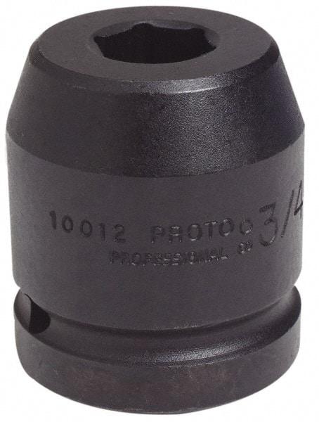 Proto - 1" Drive 4-1/8" Standard Impact Socket - 6 Points, 5-1/2" OAL - Top Tool & Supply