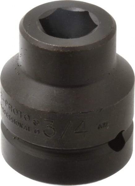 Proto - 1" Drive 3/4" Standard Impact Socket - 6 Points, 2-7/16" OAL - Top Tool & Supply