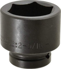 Proto - 1" Drive 2-5/16" Standard Impact Socket - 6 Points, 3-21/64" OAL - Top Tool & Supply