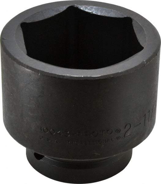 Proto - 1" Drive 2-11/16" Standard Impact Socket - 6 Points, 3-21/32" OAL - Top Tool & Supply