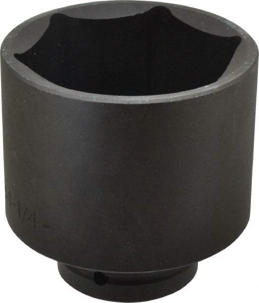 Proto - 1" Drive 4-1/4" Standard Impact Socket - 6 Points, 5-1/2" OAL - Top Tool & Supply