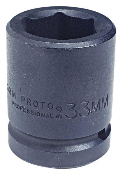 Proto - 1" Drive 22mm Standard Impact Socket - 6 Points, 2-7/16" OAL - Top Tool & Supply