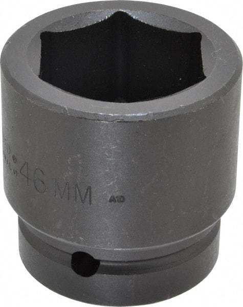 Proto - 1" Drive 46mm Standard Impact Socket - 6 Points, 2-51/64" OAL - Top Tool & Supply