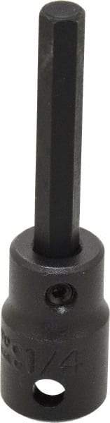 Proto - 3/8" Drive, 1/4" Impact Hex Bit Socket - 1-5/8" Bit Length, 2-23/32" OAL - Top Tool & Supply