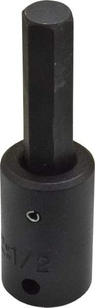 Proto - 1/2" Drive, 1/2" Impact Hex Bit Socket - 1-7/8" Bit Length, 3-5/8" OAL - Top Tool & Supply