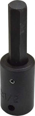 Proto - 1/2" Drive, 1/2" Impact Hex Bit Socket - 1-7/8" Bit Length, 3-5/8" OAL - Top Tool & Supply