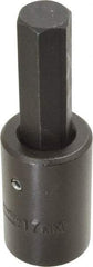 Proto - 1/2" Drive, 17mm Impact Hex Bit Socket - 4" OAL - Top Tool & Supply