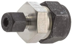 Parker - 3/4 x 1/2" OD, Stainless Steel Union - 1-1/16" Hex, Comp x Comp Ends - Top Tool & Supply