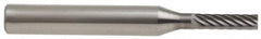 Atrax - 1/8" Cut Diam, 1/4" Shank Diam, Cylinder with End Cut Head Single Cut Burr - Carbide, End Cut End, 1/2" LOC, 2" OAL - Top Tool & Supply