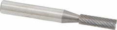 Atrax - 3/16" Cut Diam, 1/4" Shank Diam, Cylinder with End Cut Head Single Cut Burr - Carbide, End Cut End, 5/8" LOC, 2" OAL - Top Tool & Supply