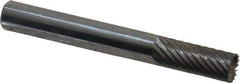 Atrax - 1/4" Cut Diam, 1/4" Shank Diam, Cylinder with End Cut Head Single Cut Burr - Carbide, End Cut End, 5/8" LOC, 2" OAL - Top Tool & Supply