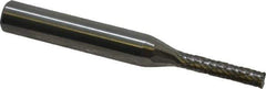 Atrax - 1/8" Cut Diam, 1/4" Shank Diam, Cylinder with End Cut Head Double Cut Burr - Carbide, End Cut End, 1/2" LOC, 2" OAL - Top Tool & Supply