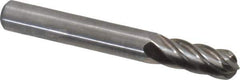 Atrax - 1/4" Cut Diam, 1/4" Shank Diam, Cylinder with Radius Head Fluted Cut Burr - Radius End, 5/8" LOC, 2" OAL - Top Tool & Supply