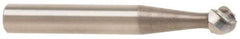 M.A. Ford - 5/8" Cut Diam, 1/4" Shank Diam, Ball Head Single Cut Burr - Carbide, Radius End, 9/16" LOC, 2-9/16" OAL - Top Tool & Supply