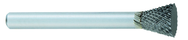 SN-4 -- 1/2 x 1/2 LOC x 1/4 Shank x 2 OAL Inverted Taper Carbide Medium Tough Cut Burr - Top Tool & Supply