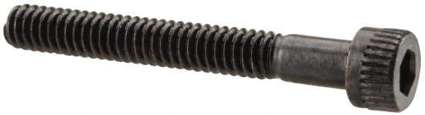 Made in USA - #5-40 UNC Hex Socket Drive, Socket Cap Screw - Alloy Steel, Black Oxide Finish, Partially Threaded, 1" Length Under Head - Top Tool & Supply