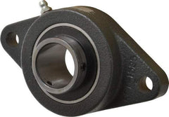 Browning - 1-1/4" ID, 5-9/16" OAL x 3-1/8" OAH 2-Bolt Flange - 2,567 Lb Static Cap, 4,381 Lb Dyn Cap, 4-19/32" Btw Mnt Hole Ctrs, Cast Iron - Top Tool & Supply