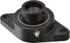 Browning - 1-1/4" ID, 5-9/16" OAL x 3-1/8" OAH 2-Bolt Flange - 2,567 Lb Static Cap, 4,381 Lb Dyn Cap, 4-19/32" Btw Mnt Hole Ctrs, Cast Iron - Top Tool & Supply