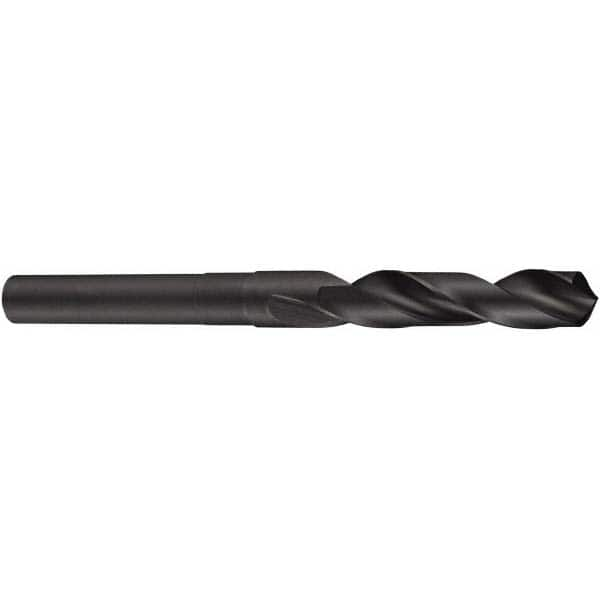 Reduced Shank Drill Bit: 43/64'' Dia, 1/2'' Shank Dia, 118  ™, High Speed Steel 6'' OAL, Bright/Uncoated Finish, Straight-Cylindrical Shank, RH Cut, Series A170