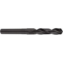 Reduced Shank Drill Bit: 43/64'' Dia, 1/2'' Shank Dia, 118  ™, High Speed Steel 6'' OAL, Bright/Uncoated Finish, Straight-Cylindrical Shank, RH Cut, Series A170